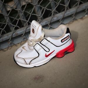 Baby Nike Shox Silver White University Red Athletic Sneakers 7C